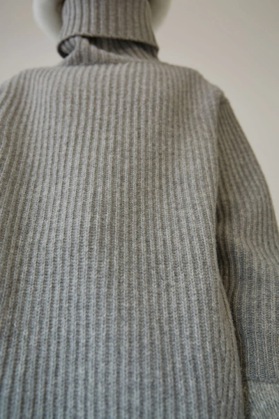 Shop Acne Studios Disa L-wool Pale Grey Melange