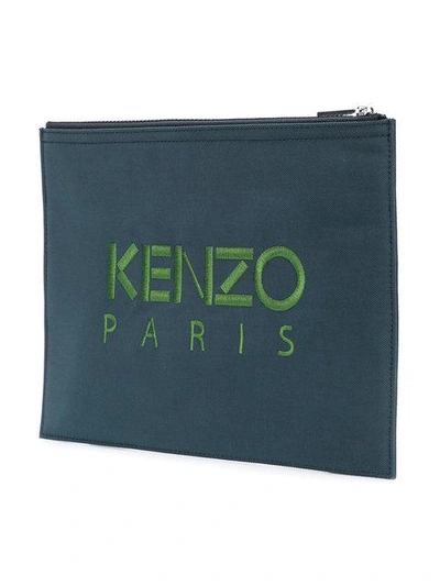 Shop Kenzo Tiger Clutch In Green