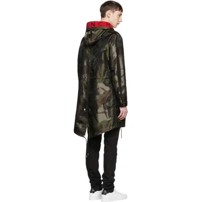 Shop Givenchy Green Camo Nylon Logo Parka In 016 Camo