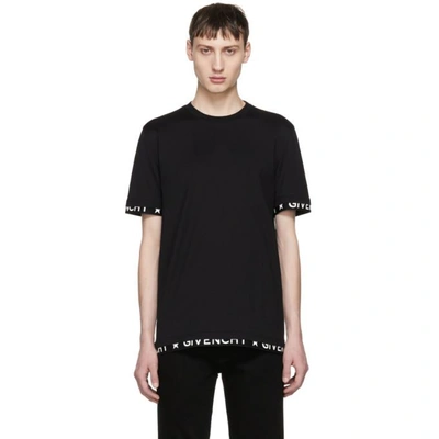 Givenchy Half Band Crewneck T-shirt In Black | ModeSens