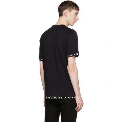 Shop Givenchy Black Logo Band T-shirt