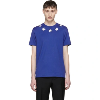 Givenchy Cuban fit Star appliqu Cotton T shirt In Blue ModeSens