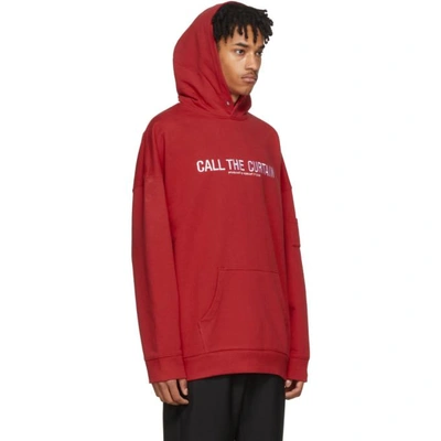 Shop Midnight Studios Red Call The Curtain Hoodie