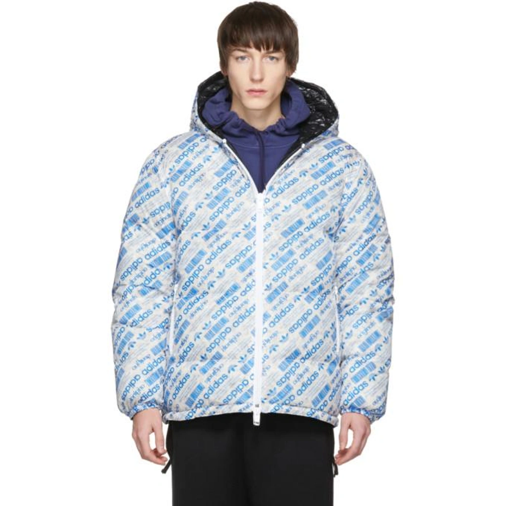 Adidas Originals By Alexander Wang Reversible Blue Black Down Puffer Jacket ModeSens