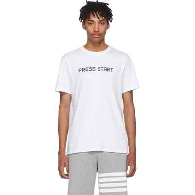 Shop Apc A.p.c. White Press Start T-shirt In Aab 6205516