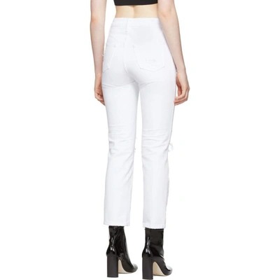 Shop Alexander Wang White Destroyed Cult Jeans In 100 White
