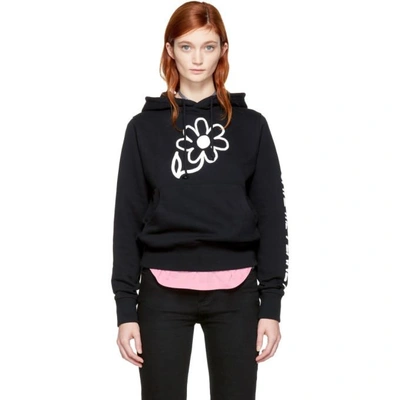 Shop Ashley Williams Ssense Exclusive Black Flower Hoodie