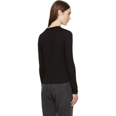 Shop Alexander Wang T T By Alexander Wang Black Long Sleeve Classic T-shirt In 001 Black