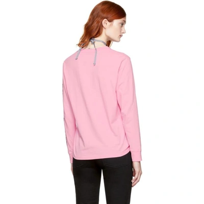 Shop Ashley Williams Ssense Exclusive Pink Long Sleeve Flower T-shirt