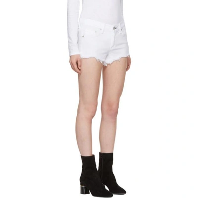 Shop Rag & Bone White Denim Cut-off Shorts In 126 Wht Fr