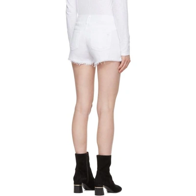 Shop Rag & Bone White Denim Cut-off Shorts In 126 Wht Fr