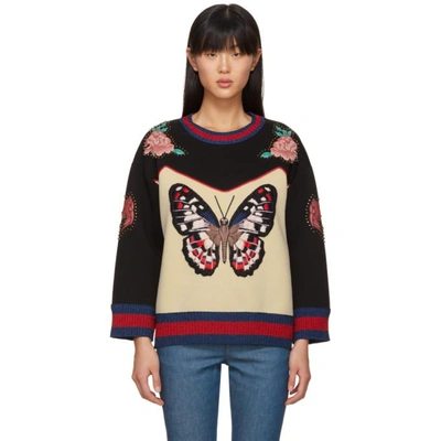 Gucci Multicolor Butterfly Sweatshirt | ModeSens