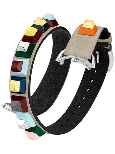 Shop Fendi Selleria Interchangeable Strap In Grey