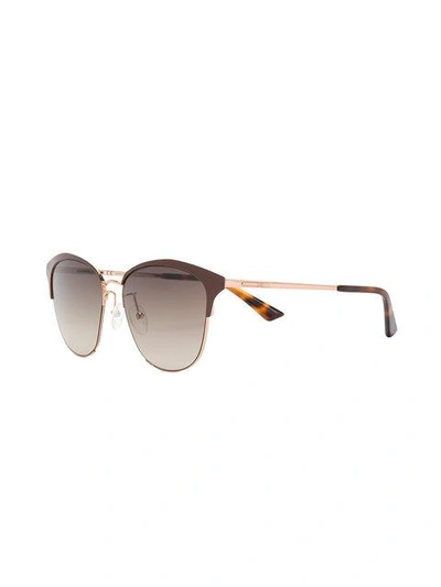 Shop Mcq By Alexander Mcqueen Bold Oversized Sunglasses In Brown