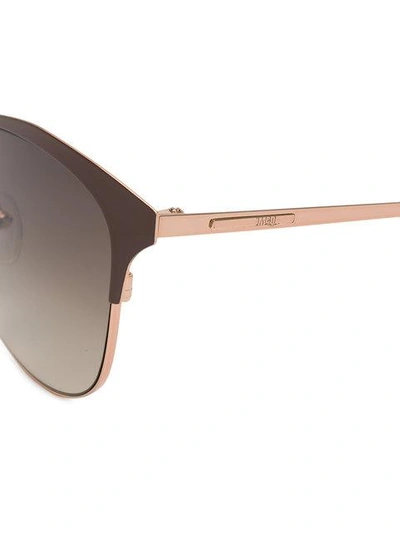 Shop Mcq By Alexander Mcqueen Bold Oversized Sunglasses In Brown