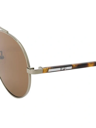 Shop Mcq By Alexander Mcqueen Eyewear Tortoiseshell Aviator Sunglasses - Brown