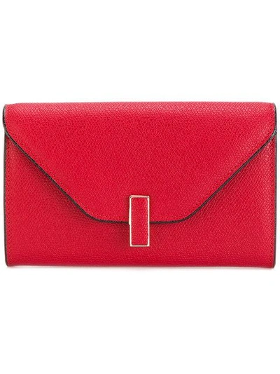 Shop Valextra Rectangle Envelope Purse  In Red