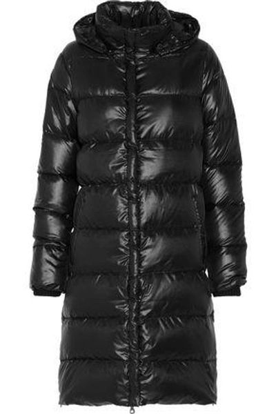 Shop Duvetica Woman Deneb Quilted Shell Hooded Down Coat Black