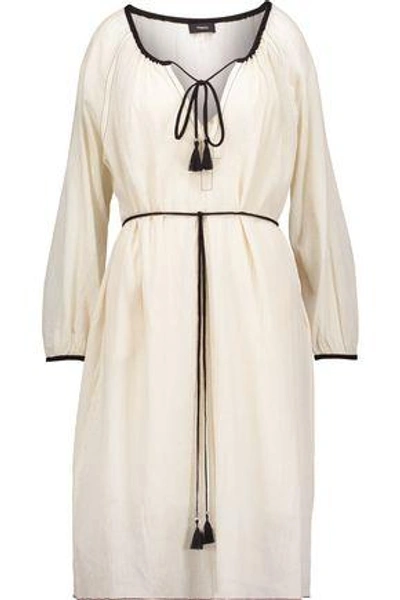 Shop Theory Woman Etsville Tasseled Cotton-gauze Dress Ecru