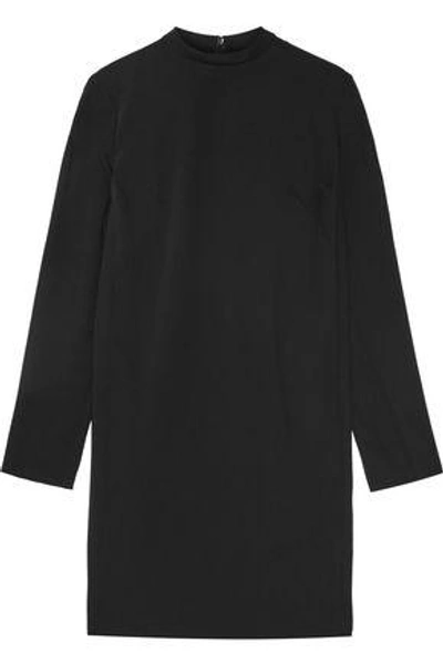 Shop Cedric Charlier Woman Crepe Mini Dress Black