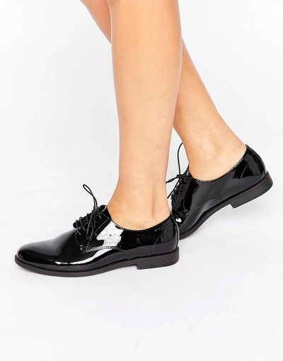 Vagabond Tay Black Patent Leather Lace Up Shoes - Black | ModeSens