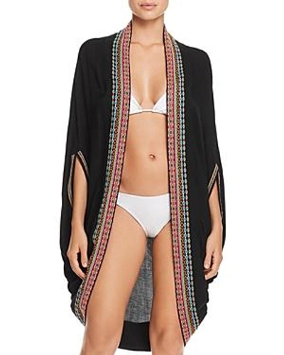PITUSA BALI KIMONO SWIM COVER-UP BK-BK