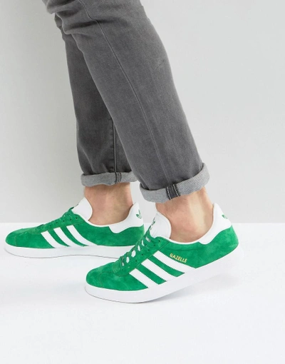 Shop Adidas Originals Gazelle Sneakers In Green - Green