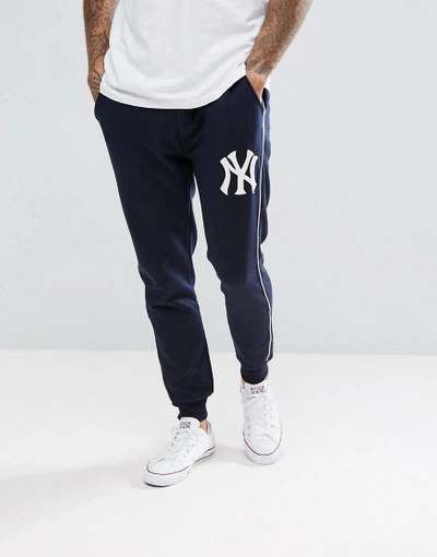 Shop Majestic New York Yankees Joggers In Navy - Navy