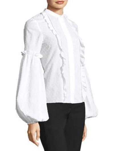 Shop Alexis Lyric Ruffle Bell-sleeve Top In White