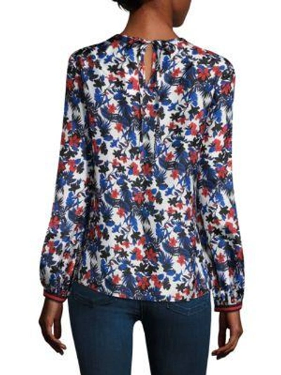 Shop Milly Mandy Hibiscus Print Top In Multi
