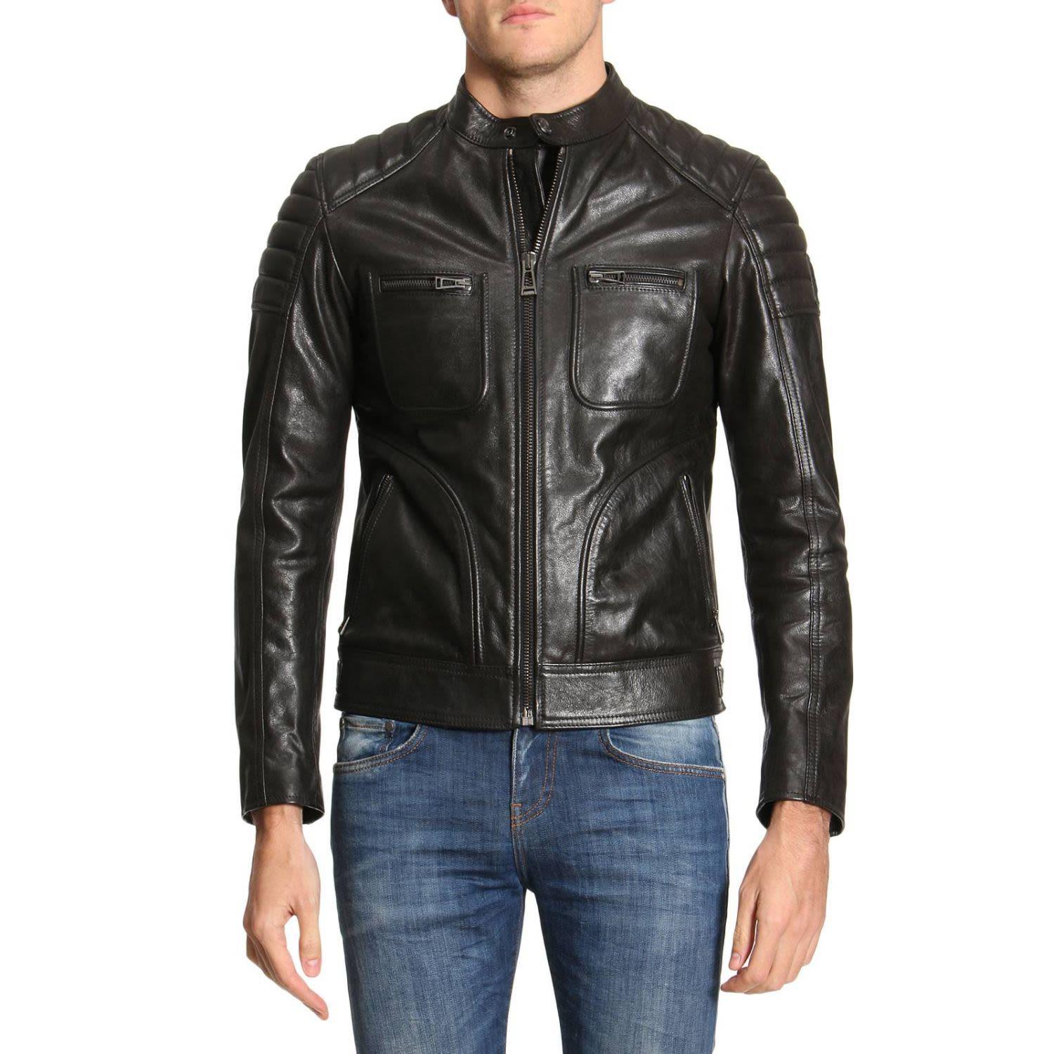 Belstaff Weybridge Leather Jacket In Dark Grey | ModeSens