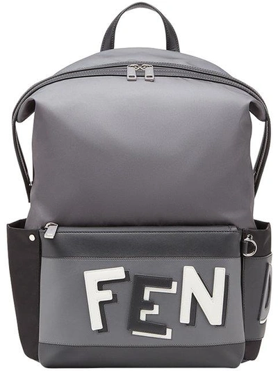 Shop Fendi Shadow Logo Backpack In F1107