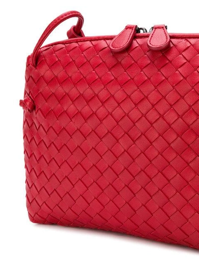 Shop Bottega Veneta Woven Effect Crossbody Bag