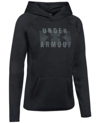 Shop Under Armour Storm Fleece Logo Hoodie In Black