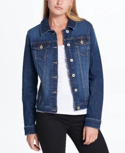 Shop Tommy Hilfiger Cotton Denim Jacket, Created For Macy's In Sapphire