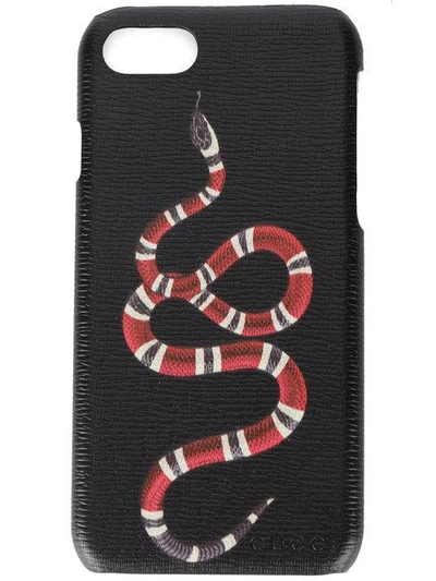 Shop Gucci Snake Iphone 7 Case In Black