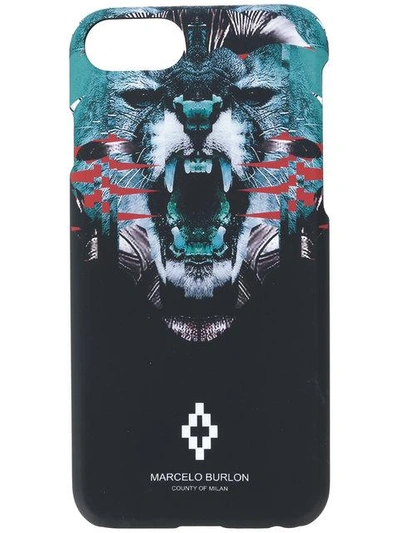 Shop Marcelo Burlon County Of Milan Matawen Iphone 7 Case - Black