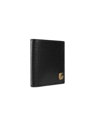 Shop Gucci Gg Marmont Leather Coin Wallet In Black