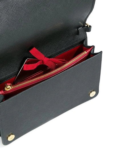 Shop Prada Saffiano Wallet Bag - Black