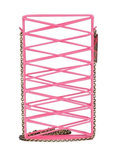 Shop Anndra Neen 'harlequin' Iphone Case - Pink