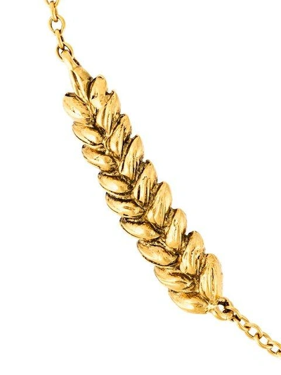 Shop Aurelie Bidermann Five Wheat Cobs Necklace In Metallic