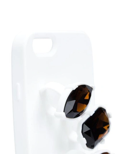 Shop Stella Mccartney Gemstone Iphone 6 Case - White