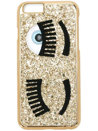 Shop Chiara Ferragni Flirting Glitter Iphone 6/6s Case In Metallic