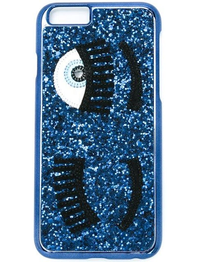 Shop Chiara Ferragni 'flirting' Iphone 6/6s-hülle In Blue