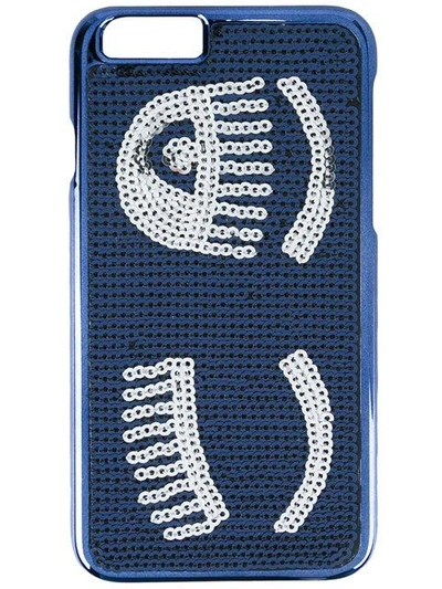 Shop Chiara Ferragni Flirting Iphone 6 Case In Blue
