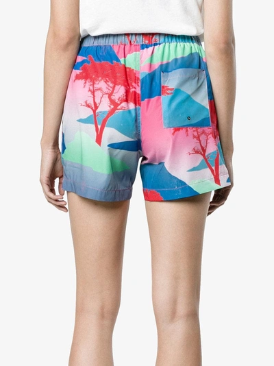 Shop Double Rainbouu Moon Safari Night Swim Shorts In Multicolour