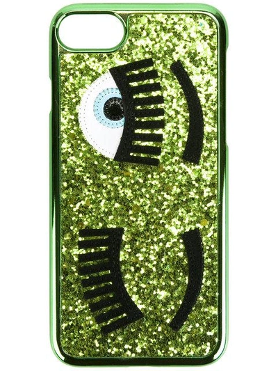 Shop Chiara Ferragni Flirting Iphone 7 Case - Green