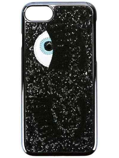 Shop Chiara Ferragni Flirting Iphone 7 Case In Black