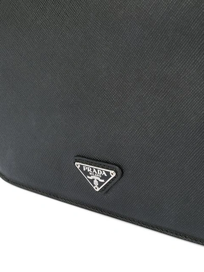 Shop Prada Plaque Detail Purse - Black