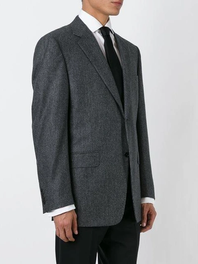 Shop Canali Houndstooth Blazer In Grey